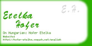 etelka hofer business card